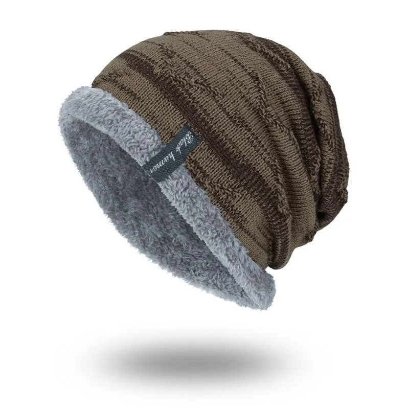Diagonal hook knitted acrylic hat with adjustable circumference 44 to 60 cm in multiple colour options
