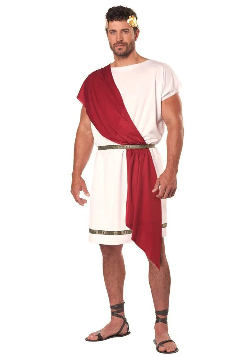 Medieval Roman costume in solid colour with stretchy Lycra fabric, available in multiple styles and sizes.