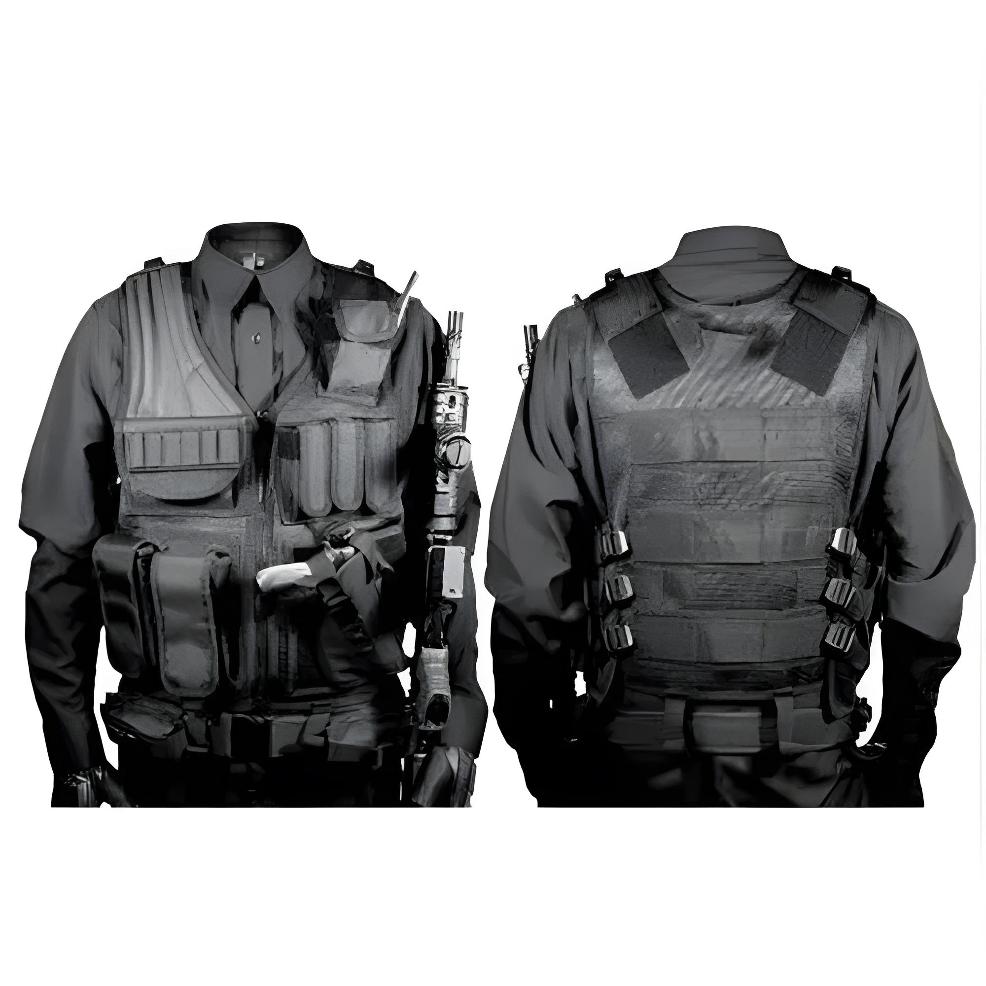 Solid colour tactical vest made from 600D Nylon Oxford fabric for quick-drying breathable training use