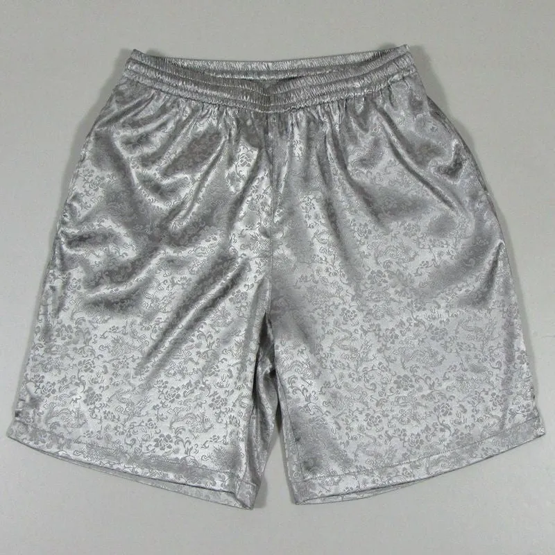 Traditional Chinese Tang suit shorts with elastic waistband in multiple colour options