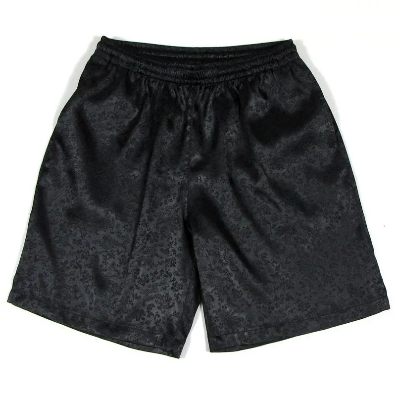 Traditional Chinese Tang suit shorts with elastic waistband in multiple colour options
