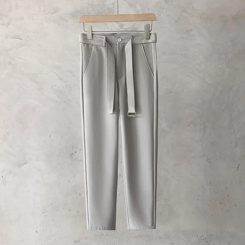 Boys slim straight tapered trousers in wool fabric available in multiple colours and sizes