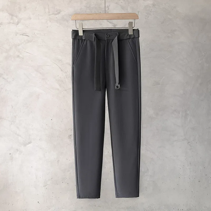 Boys slim straight tapered trousers in wool fabric available in multiple colours and sizes