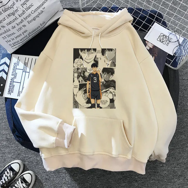 Hot Japanese Anime Haizhu hoodie pullover with character print front, available in multiple colours and sizes XXS to 3XL