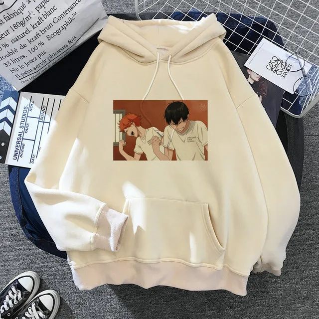 Hot Japanese Anime Haizhu hoodie pullover with character print front, available in multiple colours and sizes XXS to 3XL