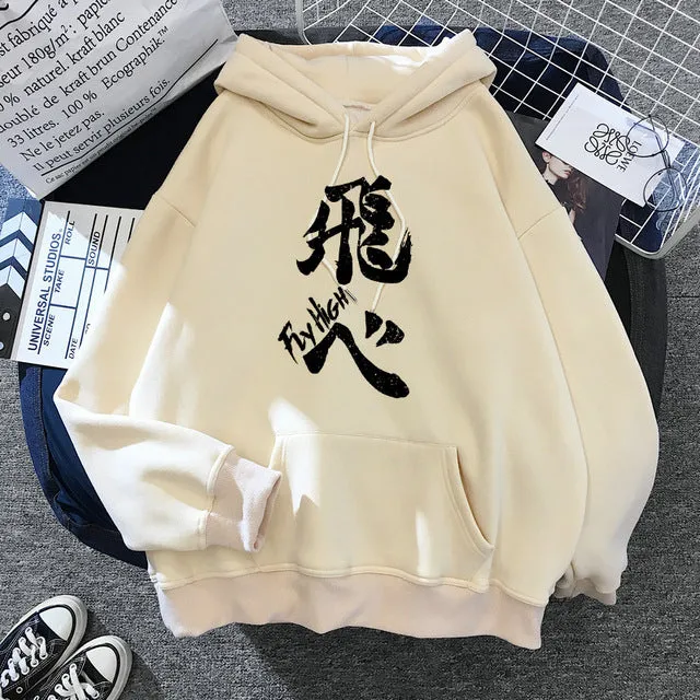 Hot Japanese Anime Haizhu hoodie pullover with character print front, available in multiple colours and sizes XXS to 3XL