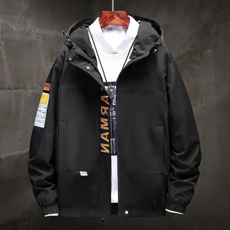 Hong Kong style jacket for men in 100% polyester, available in colours Black, White, Yellow, sizes M to 4XL