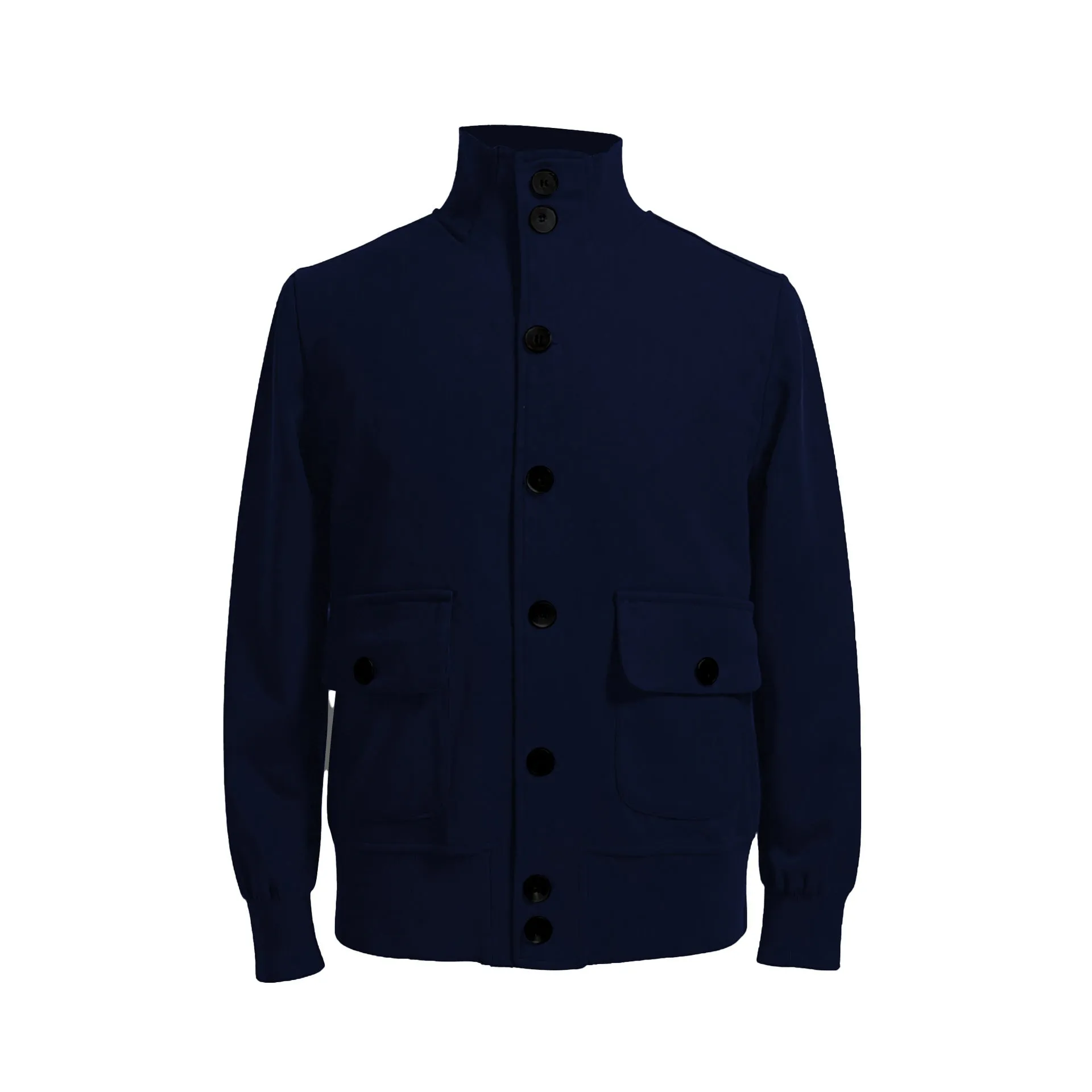 Men's retro spring autumn deerskin velvet jacket in solid colour, casual leisure coat, front view