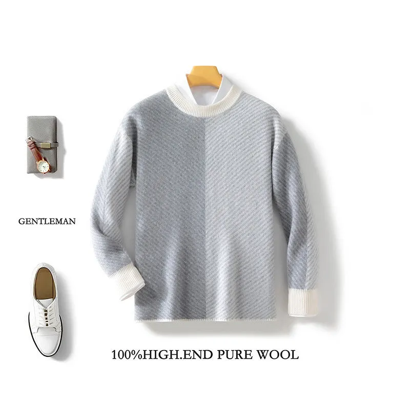 Men's wool sweater top in golden camel colour for casual wear, available in sizes S to 3XL