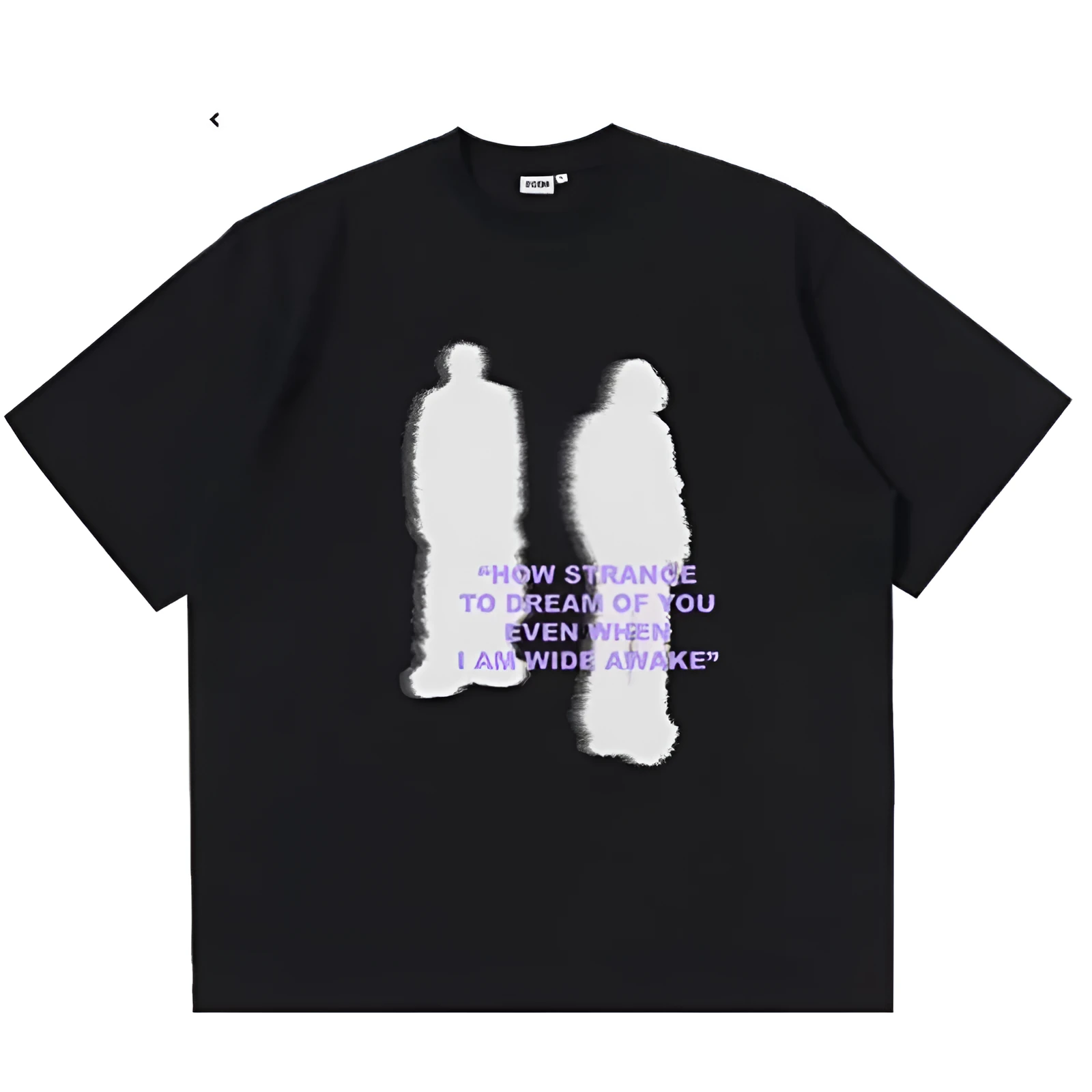 Shooting House white printed cotton T-shirt with loose fit and regular sleeves