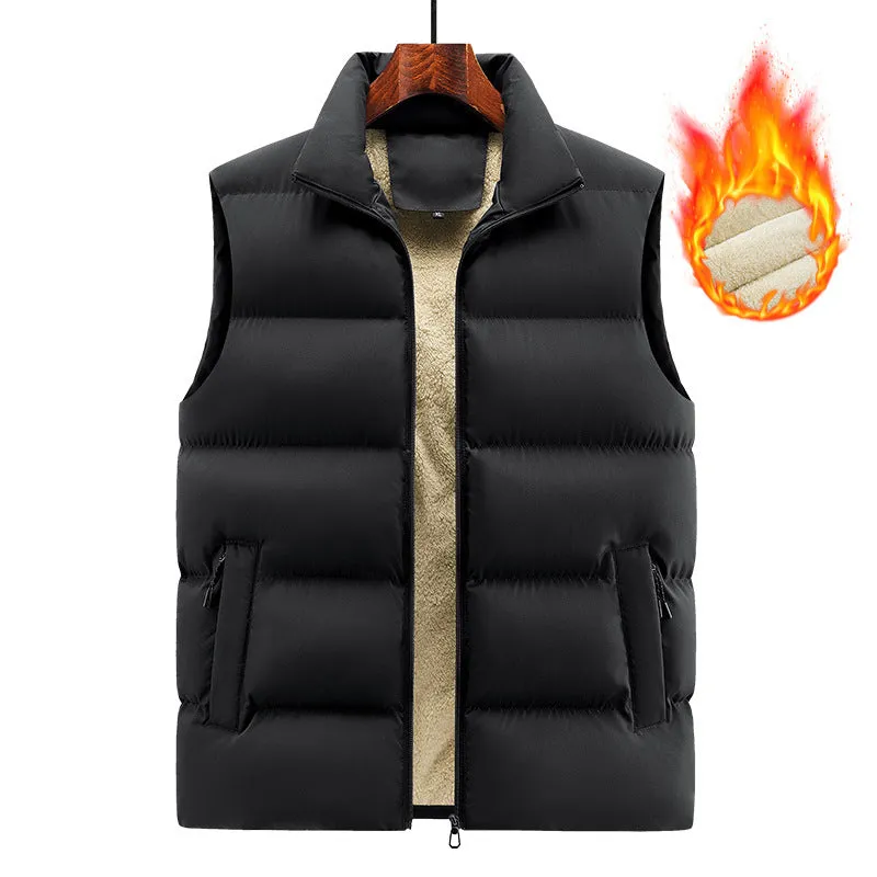 Men's striped lambswool vest waistcoat in black, dark blue or red for autumn and winter wear