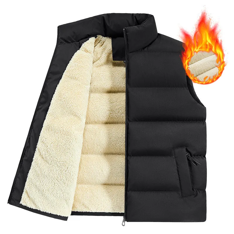 Men's striped lambswool vest waistcoat in black, dark blue or red for autumn and winter wear