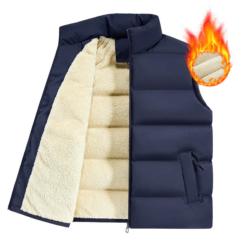 Men's striped lambswool vest waistcoat in black, dark blue or red for autumn and winter wear
