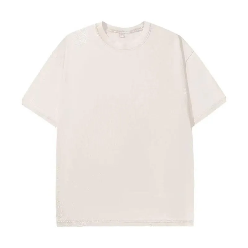 Men's cotton short-sleeved solid colour T-shirt, summer top, size S-XXL, in Washed Black
