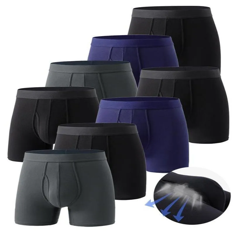 Men's bamboo fibre lace boxer briefs in black - breathable nylon blend with cotton-lined cup - front view