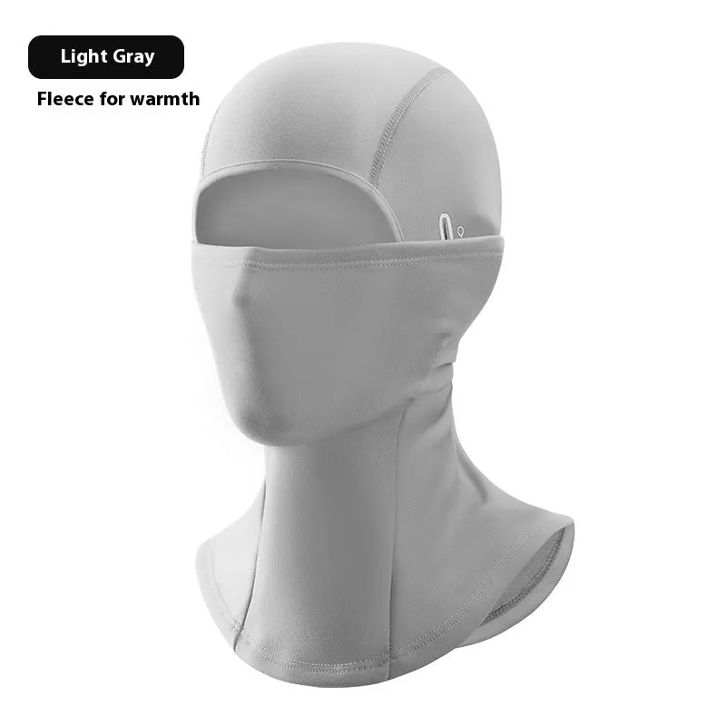 Winter wind-proof cold protection thermal headgear mask in black for outdoor cycling and riding