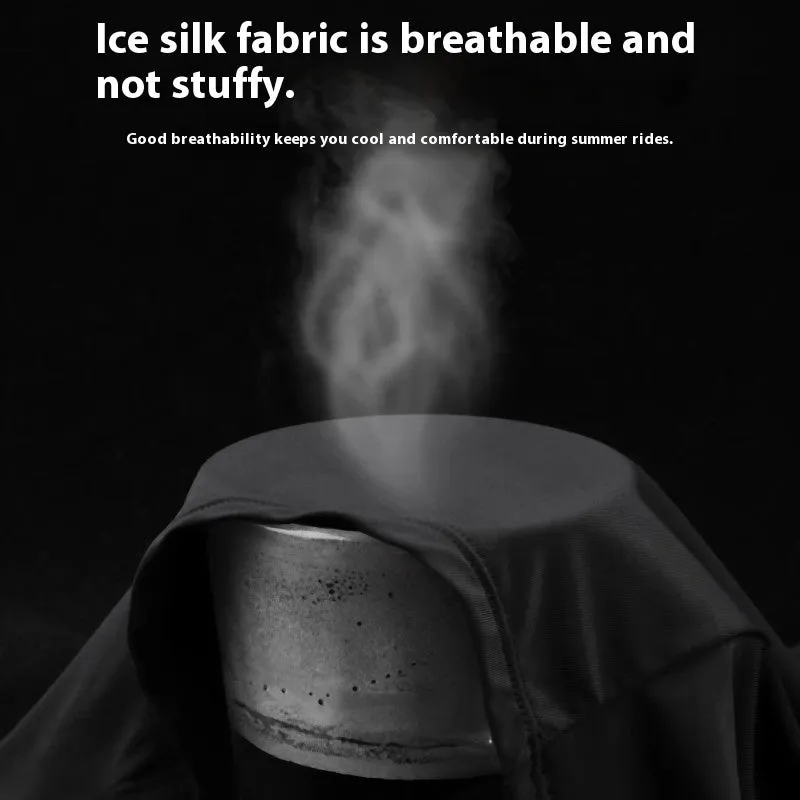 Ice silk sun-proof headgear with 3D sunshade in black, gray, and white for outdoor cycling mask