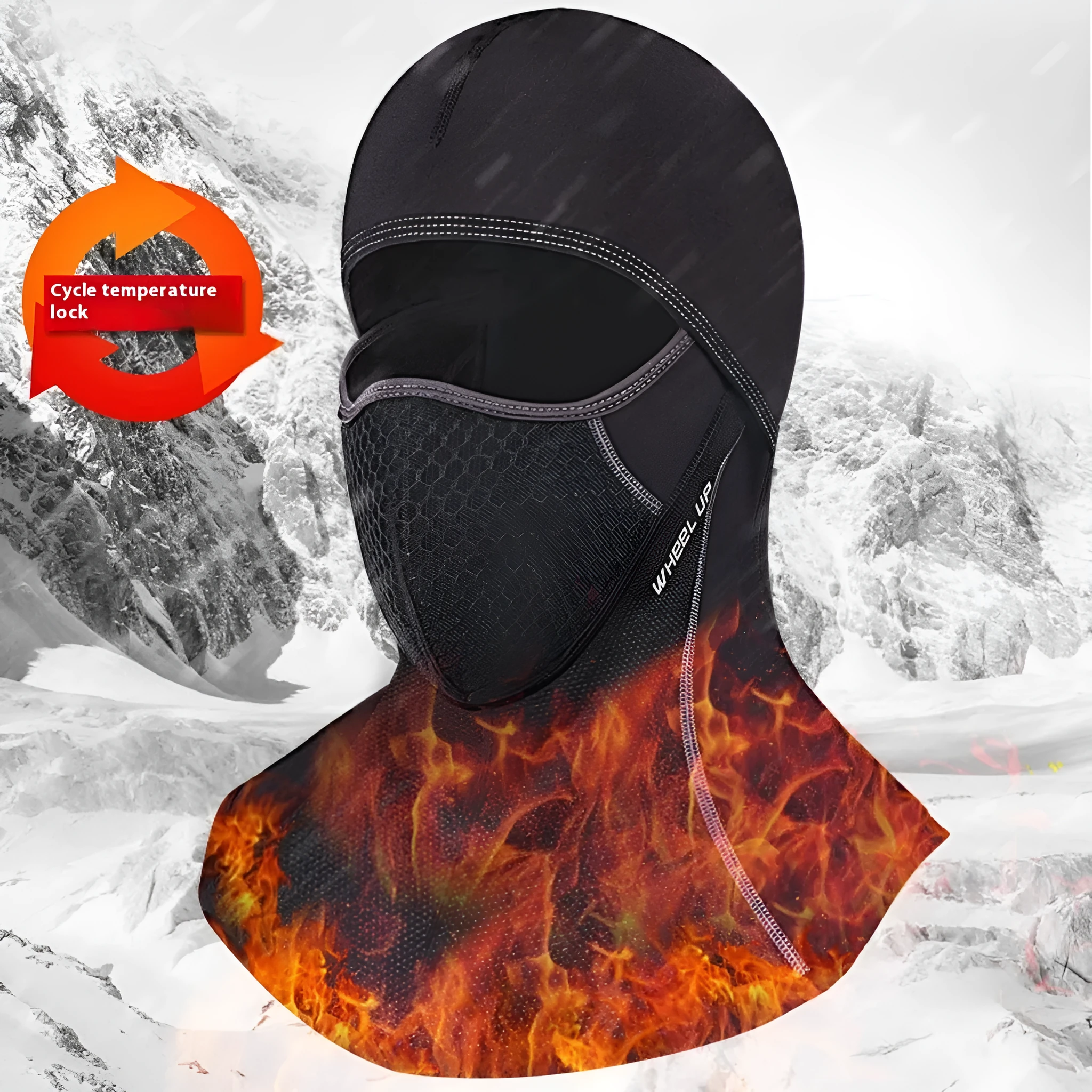 Wind-proof thermal face mask for outdoor sports riding in Gale Gray colour