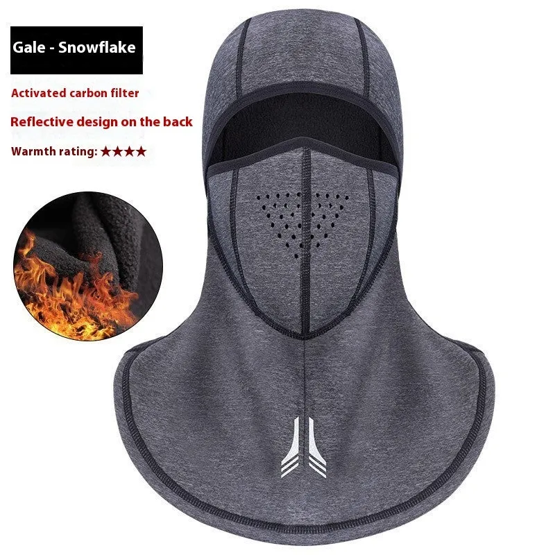 Wind-proof thermal face mask for outdoor sports riding in Gale Gray colour