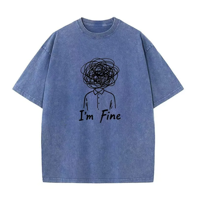 Pure cotton retro washed short sleeve pullover t-shirt for men, solid colour, available in multiple colours and sizes S to 5XL.