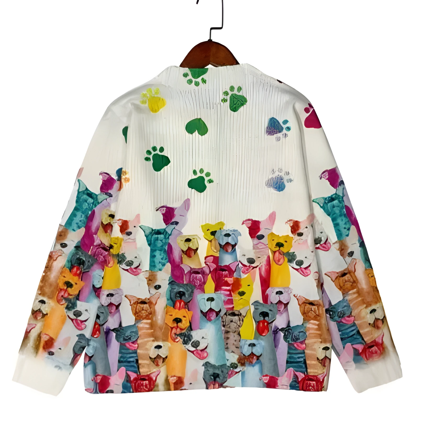 Men's loose-fit short sleeve cardigan in solid colour with printing finish, polyester fibre, front view