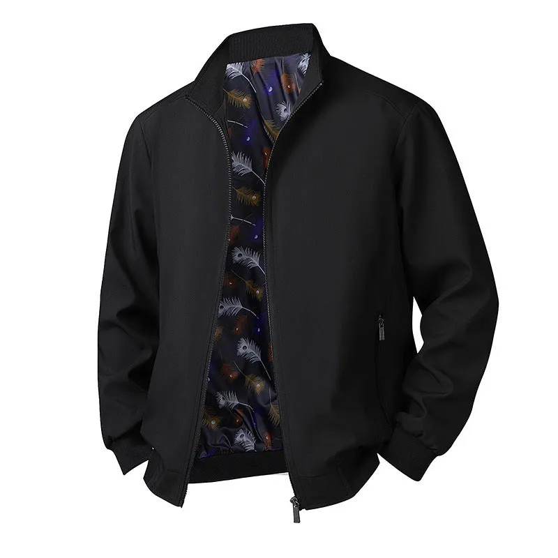 Plus size men's grey plaid corduroy hooded jacket with stand-up collar and patch pockets