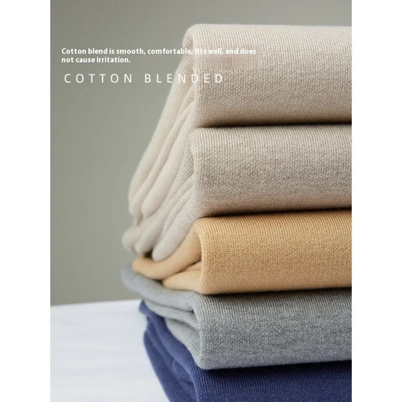 Autumn winter mock neck sweater men's undershirt loose fit Vinylon camel colour long sleeve