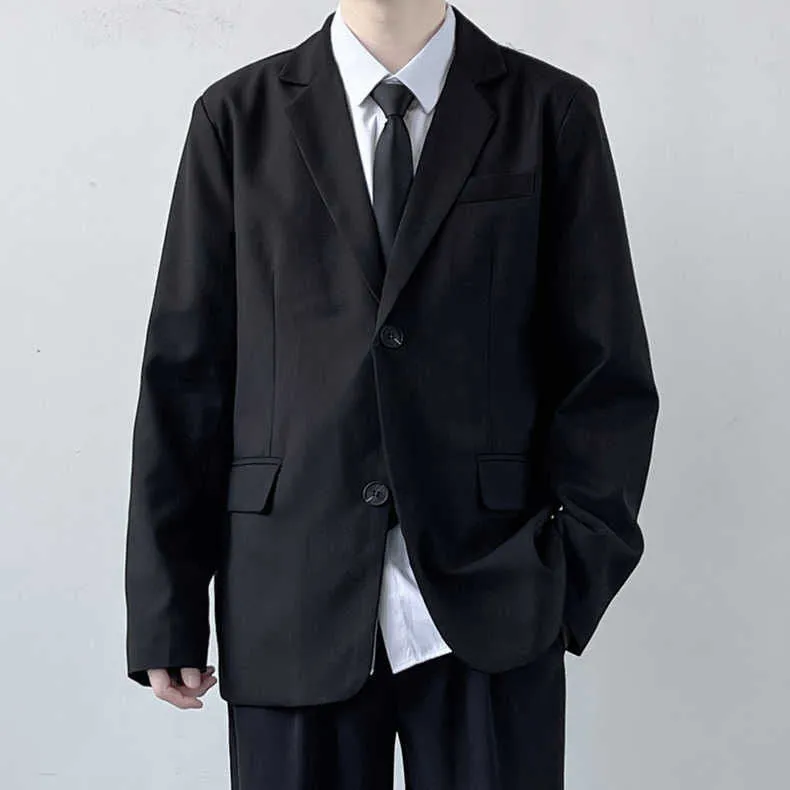 Plus size men's college style suit set with jacket, trousers, white shirt and tie