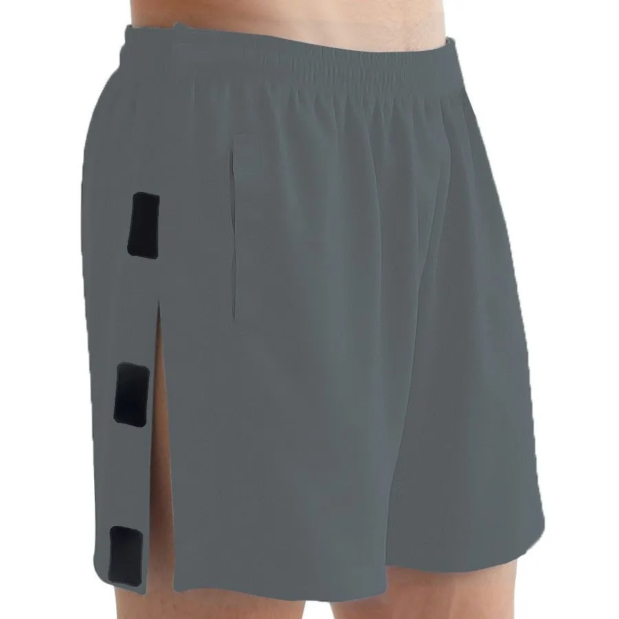 Men's fracture underwear velcro pants in black, easy off waist and leg, polyester fabric
