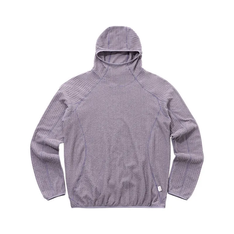 Men's loose fit polyester fibre hoodie in ink black with raglan sleeves and patch pocket