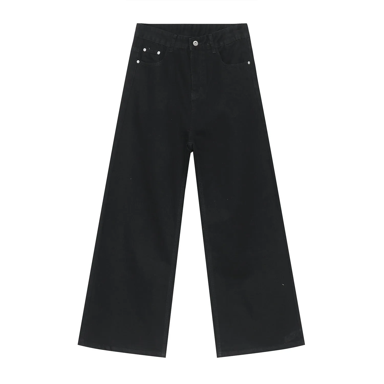 Men's retro washed straight casual jeans in cotton blend, mid waist, zipper fly, five colour options