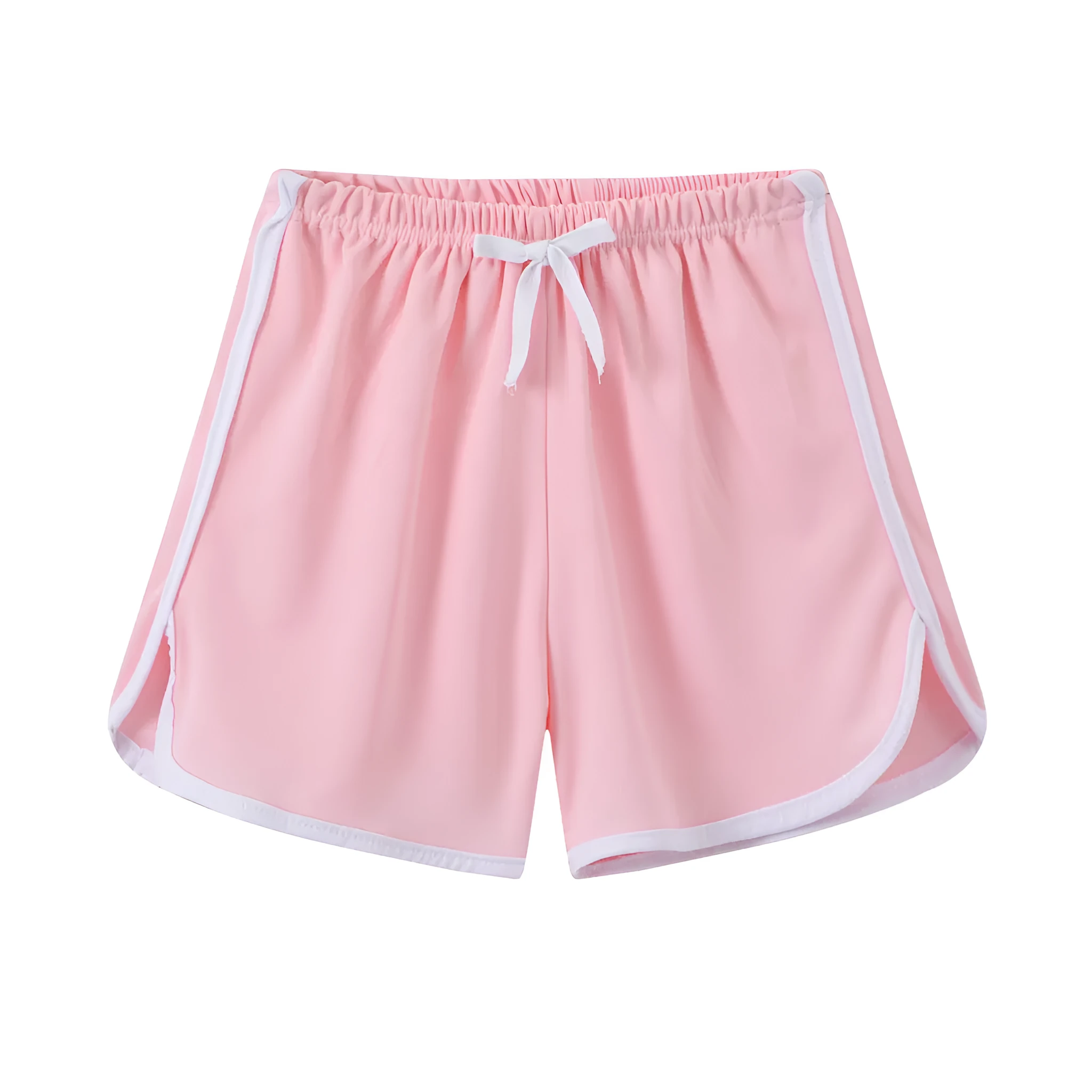 Children's polyester holiday shorts in multiple colours and patterns with height sizing from 100 to 140cm