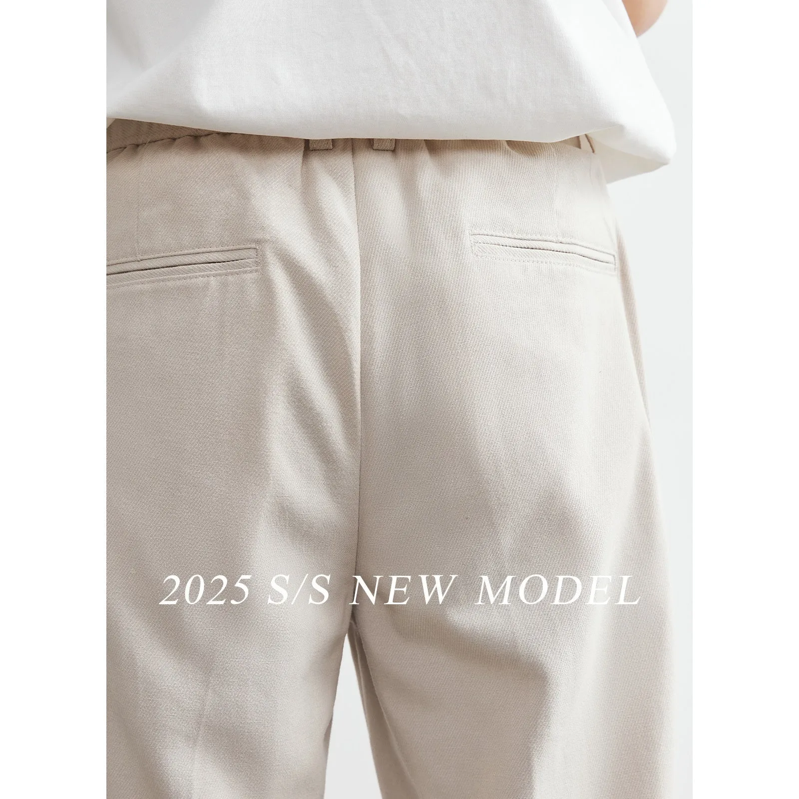 Men's straight drooping casual pants in khaki, black, apricot, loose fit, sizes S to 3XL