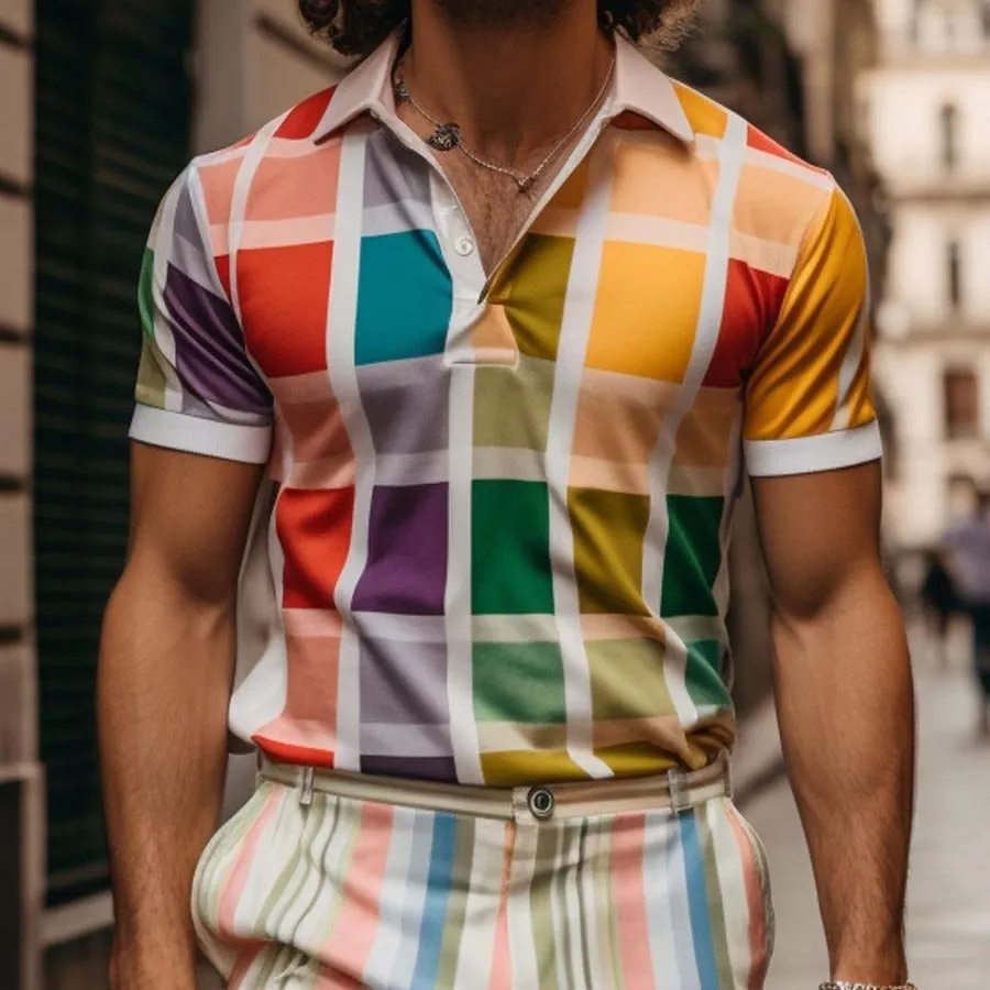 Men's slim fit digital print T-shirt in polyester fibre, short sleeves, colour style G32P1102, size range S to 6XL