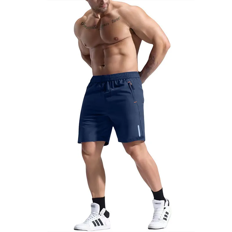 Men's bamboo fibre and polyester sports shorts with elastic waist in multiple colour options