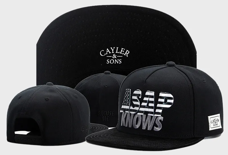 Cotton snapback baseball cap with adjustable back, black colour, side view