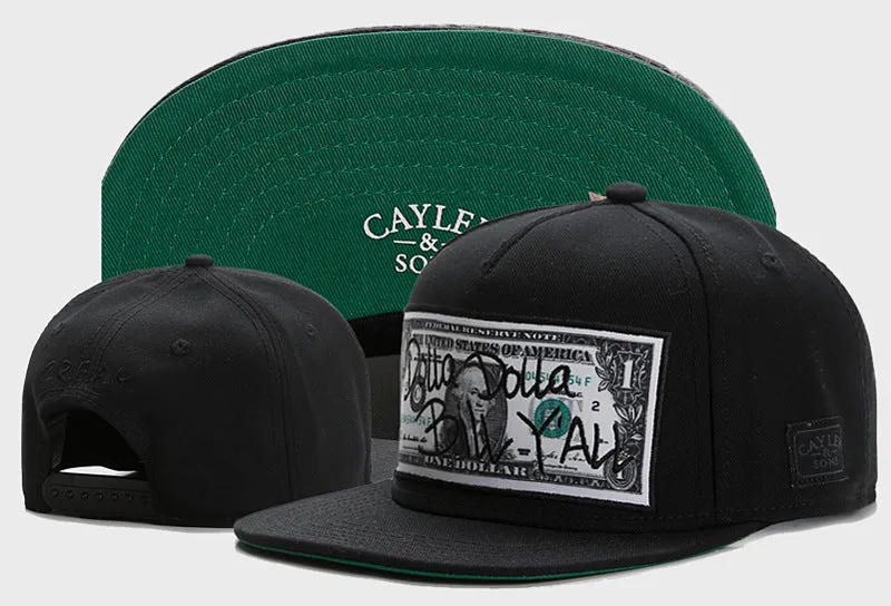 Cotton snapback baseball cap with adjustable back, black colour, side view