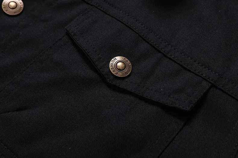 Men's cotton fleece-lined mid-length overalls jacket in khaki with patch pockets and straight hem