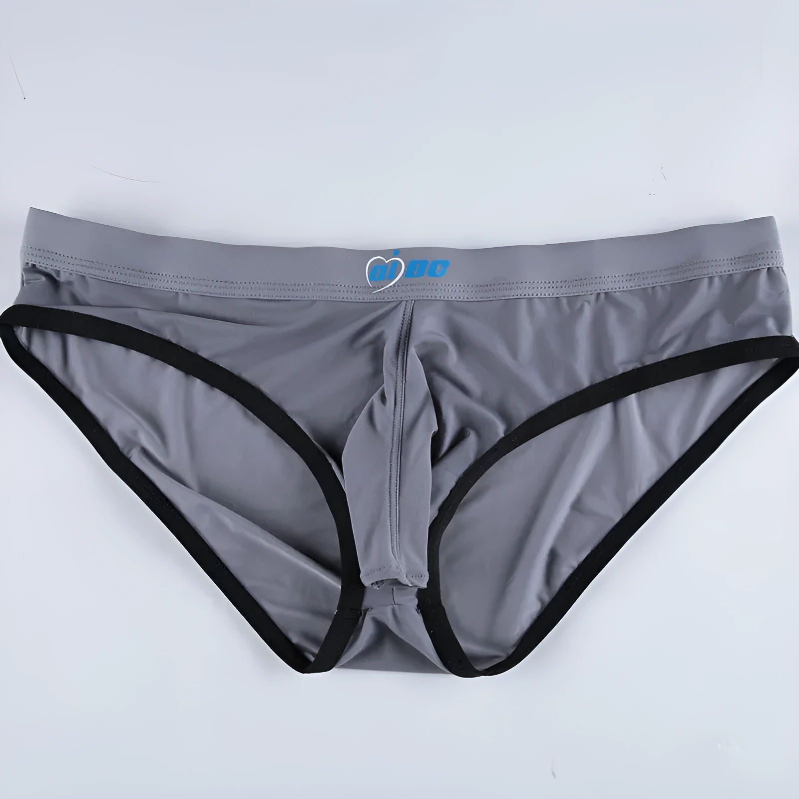 Men's ice silk briefs with bullet separation in seven colour options showing mid waist design
