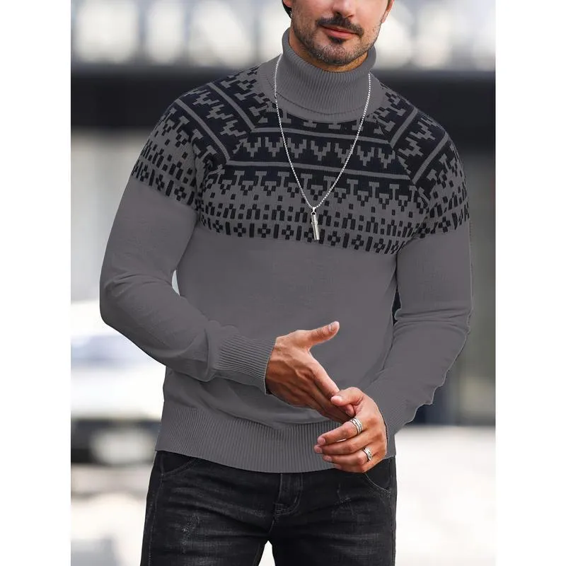 Men's loose high collar printed sweater in rabbit fur and modal blend, available in multiple colours including apricot and black