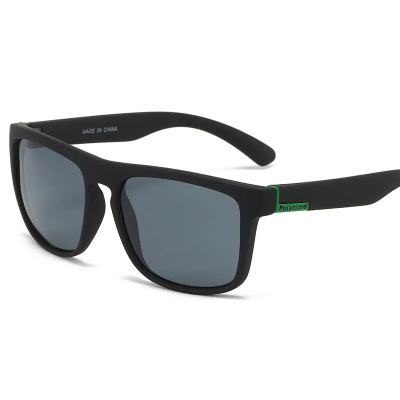 Elastic paint fashion sunglasses square frame UV400 polarised lens sporty style for men and women