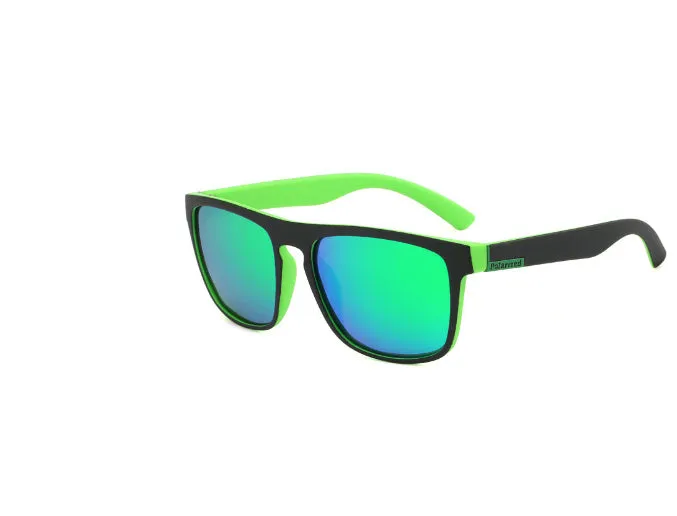 Elastic paint fashion sunglasses square frame UV400 polarised lens sporty style for men and women