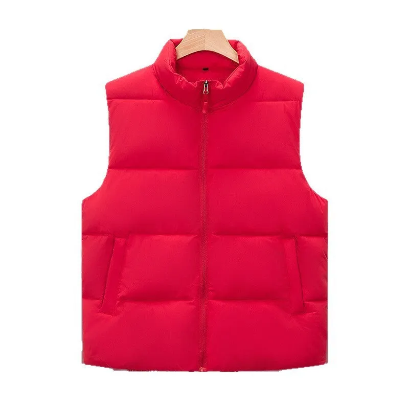 Soft Shell Waterproof Down Cotton Vest Work Clothes for Men in Black Red Deep Purplish Blue L to 5XL Autumn Cold Protection Polyester Large Size