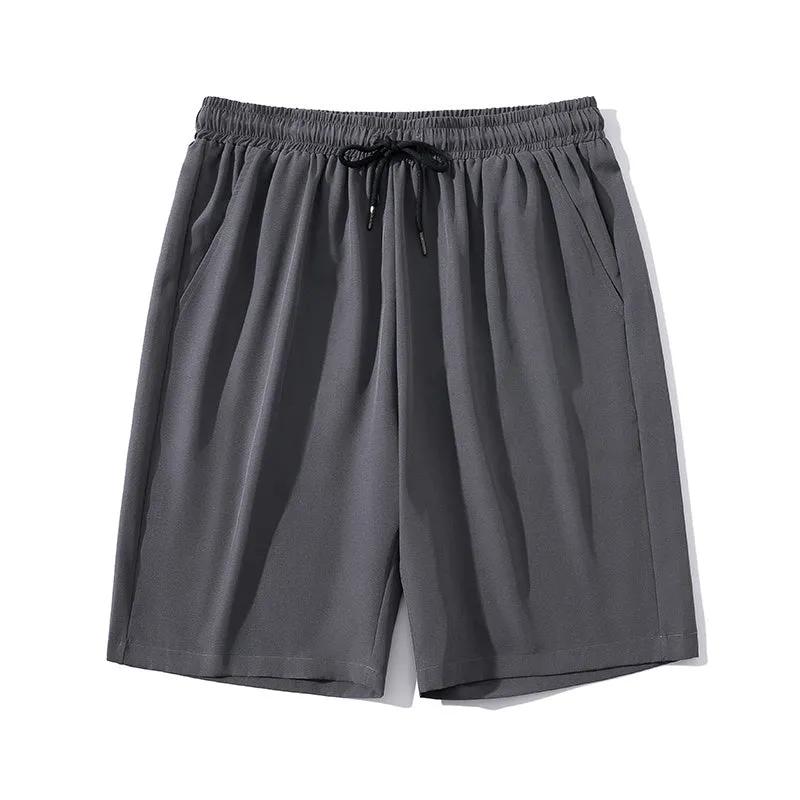 Men's cropped sports trousers in quick-drying nylon fabric for summer wear