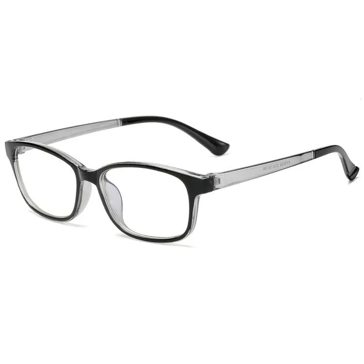 Anti-radiation glasses in full PC frame, blue finish, for unisex use with anti-blue light protection