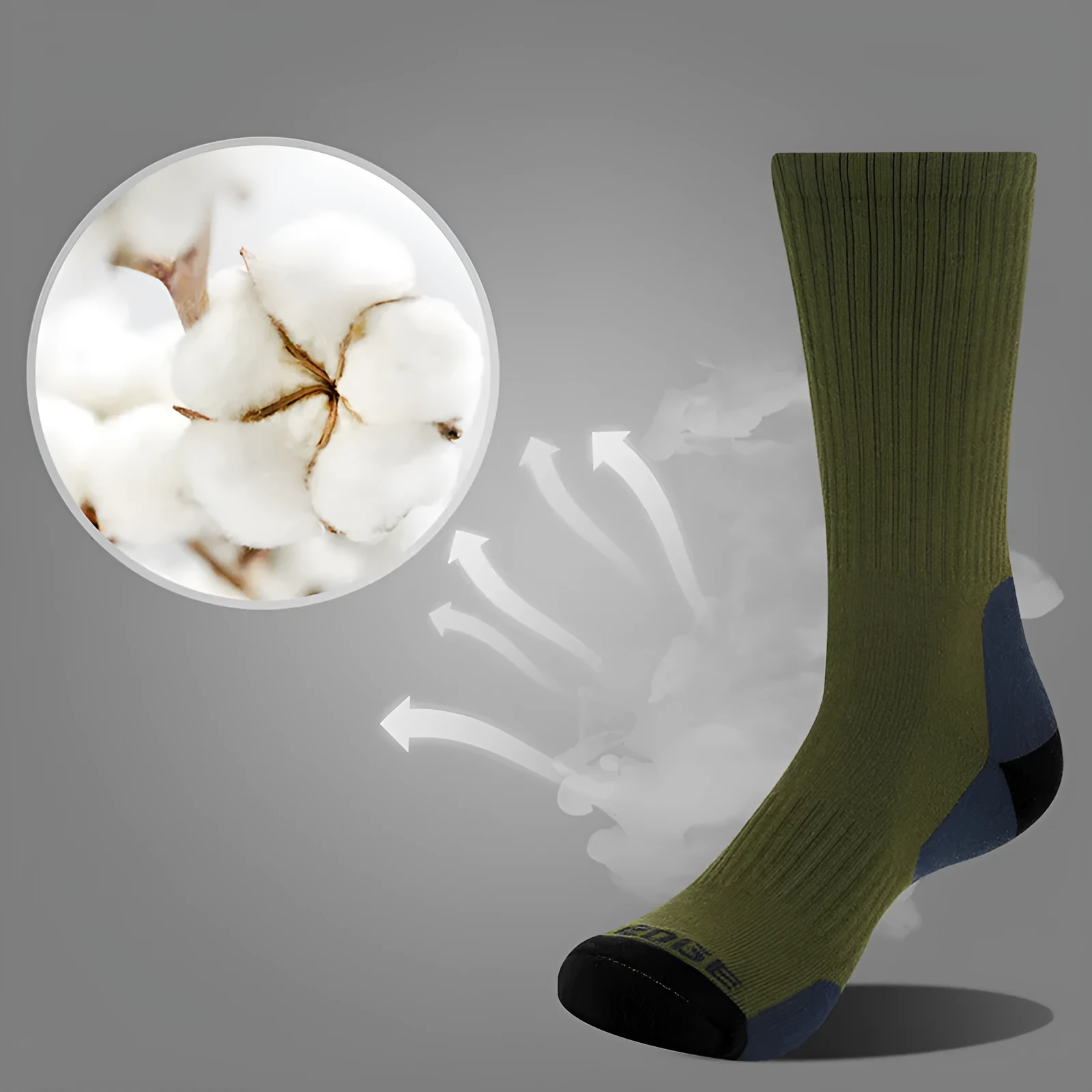 Men's medium tube casual basketball socks in combed cotton with breathable sweat-absorbing fabric