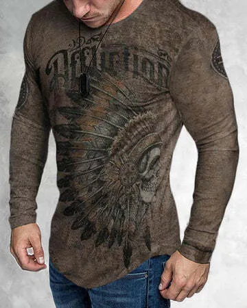 Men's 3D print graphic crew neck T-shirt in slim fit, polyester, cartoon pattern, size S to 6XL