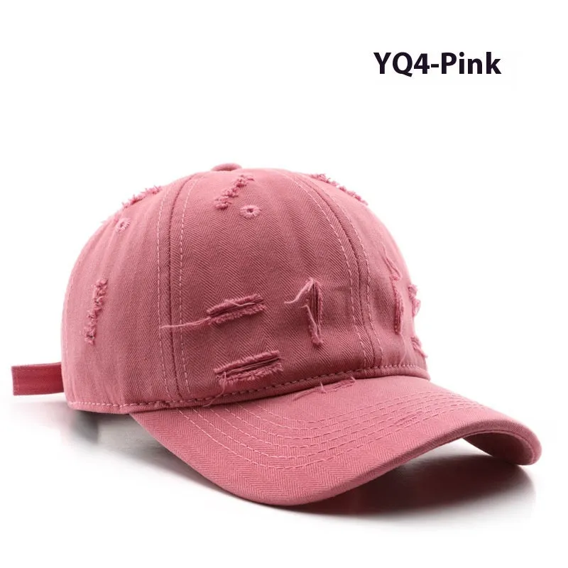 Cotton dome crown baseball hat for women with sun protection, available in multiple colours