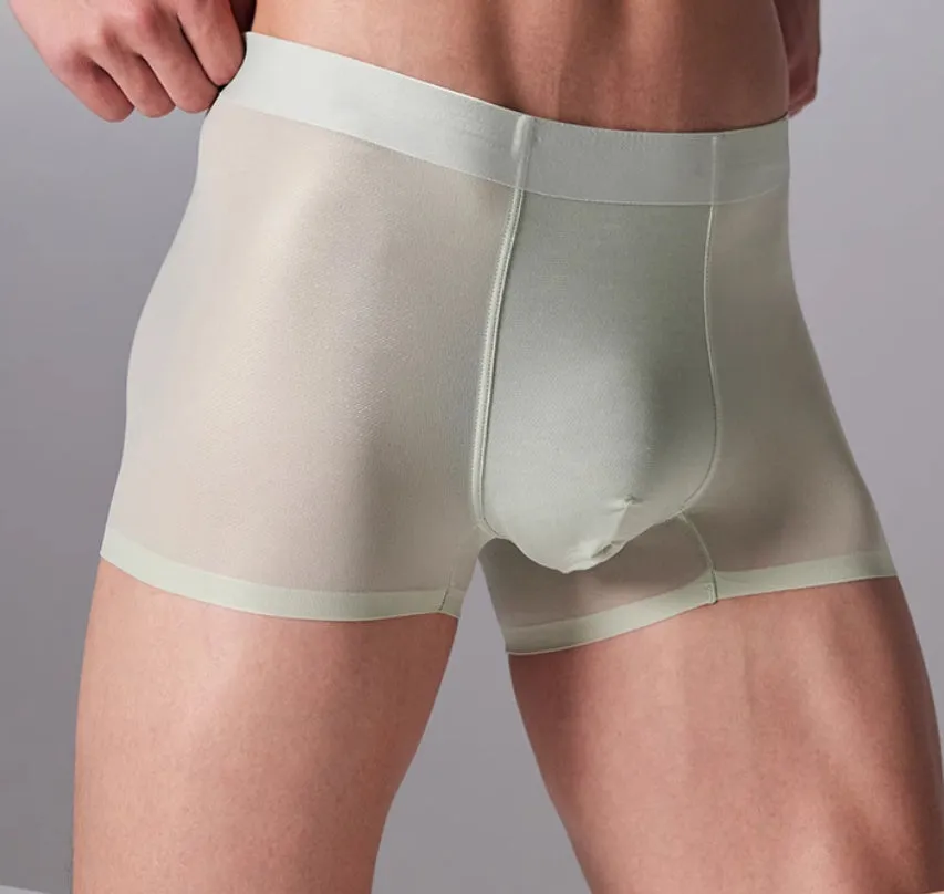 Men's seamless lightweight fitness shorts in blue, shown flat to highlight the absence of seams.