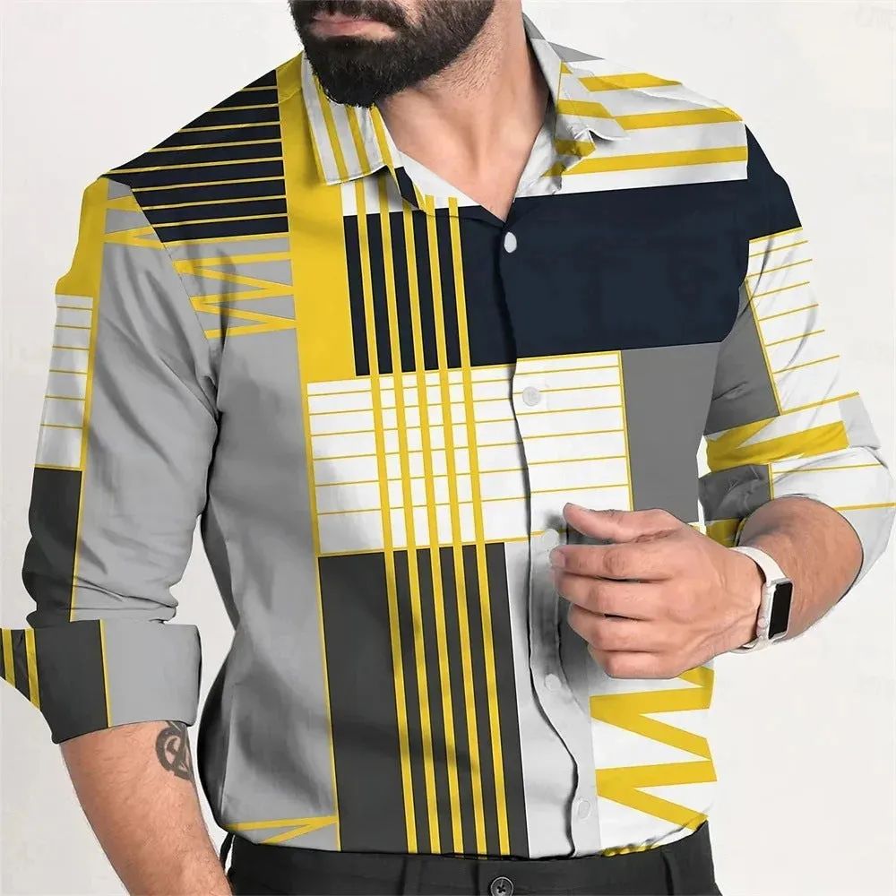 Men's single breasted loose fit polyester shirt in multiple colours with button front, size XS to 4XL, Asian sizing